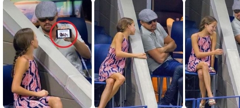 JUST IN: Leonardo DiCaprio was spotted taking a selfie with a young fan at the US Open, making sure she approves of the picture but it got fans talking negatively... see more