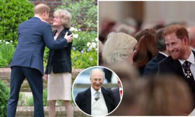 Prince Harry and William reunite at uncle Lord Robert Fellowes funeral, but were ‘keeping distance’ after Duke secretly…