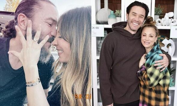 Kaley Cuoco ENGAGED to Tom Pelphrey: Big Bang Theory star reveals diamond ring – one year after welcoming daughter