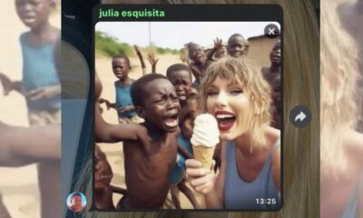 See Photos as Taylor Swift is Photographed Eating Ice Cream as Children Cry...