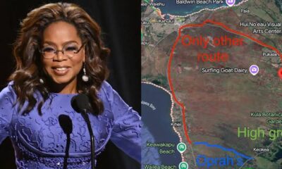 Oprah a hits back at claims her private road on Maui estate was closed during tsunami evacuation